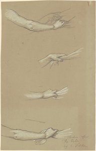 Studie för "The Fates Gathering in the Stars" av Elihu Vedder