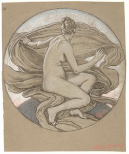 Studie för "The Morning Glory" av Elihu Vedder