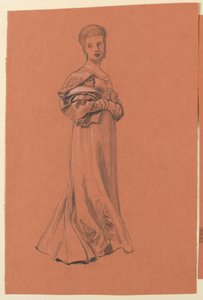 Studie för "Bröllopsprocessen" av Elihu Vedder
