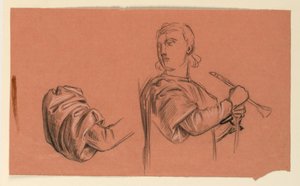 Studie för "Bröllopsprocessen" av Elihu Vedder