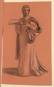 Studie för "Bröllopsprocessen" av Elihu Vedder