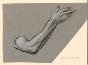 Studie av arm av Elihu Vedder