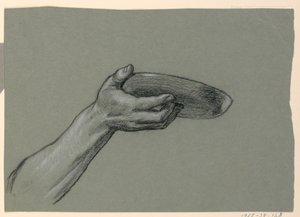 Studie av arm av Elihu Vedder