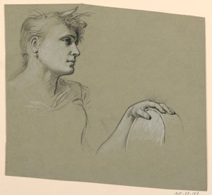 Studie av figur av Elihu Vedder