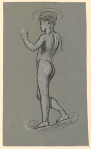figurstudie för en fontändesign av Elihu Vedder