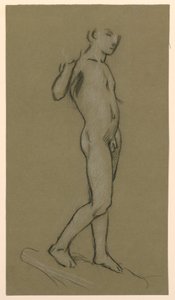 figurstudie för en fontändesign av Elihu Vedder