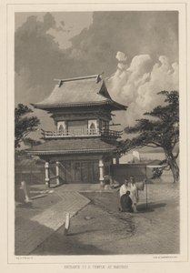Ingången till ett tempel i Hakotadi, 1855