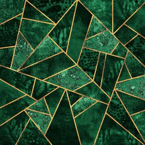 Smaragdguld, geometriskt mönster