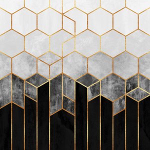 Hexagoner i gradientguld av Elisabeth Fredriksson