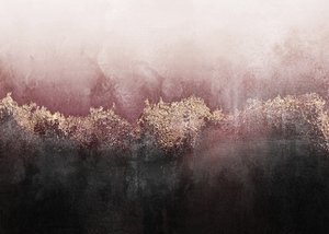 Dimhöljd skog i roséguld