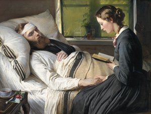 En sårad dansk soldat