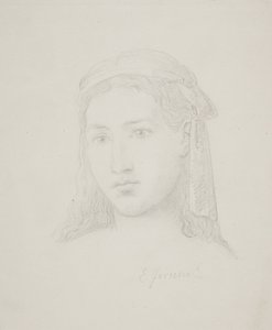 Kvinnligt huvud av Elisabeth Jerichau Baumann