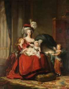 Franska: Marie-Antoinette de Lorraine-Habsbourg, reine de France et ses enfants Marie-Antoinette de Lorraine-Habsbourg, drottning av Frankrike, och hennes barn