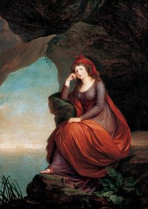 ""Porträtt av Maria Josepha Hermenegilde von Liechtenstein, prinsessan Esterhazy (1768-1845), i Ariane a Naxos"" Målning av Marie Louise Elisabeth Vigee Lebrun (Vigee-Lebrun) (1755-1842) 1793 Liechtenstein Museum Wien Österrike av Elisabeth Louise Vigee Lebrun