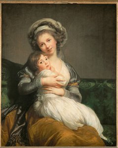 Vigee-Le Brun, självporträtt, och hennes dotter Julie ... av Elisabeth Louise Vigee-Lebrun