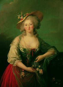 Elisabeth av Frankrike (1764-94) kallad Madame Elizabeth, ca 1782 (olja på duk) av Elisabeth Louise Vigee Lebrun