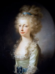 Porträtt av ärkehertiginnan Maria Clementina av Österrike (olja på duk) av Elisabeth Louise Vigee Lebrun