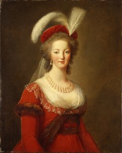 Porträtt av Marie Antoinette, Frankrikes drottning av Elisabeth Louise Vigee Lebrun
