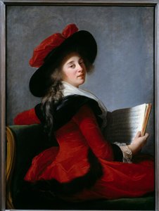 Porträtt av baronessan av Crussol. Målning av Marie Elisabeth Louise Vigee Le brun (eller Vigee-Lebrun eller Vigee Lebrun) (1755-1842) av Elisabeth Louise Vigee Lebrun