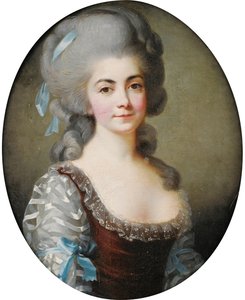 Porträtt av operasångerskan Antoinette Saint-Huberty 1756-1812, ca. 1780 av Elisabeth Louise Vigee Lebrun