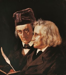 Porträtt av bröderna Jacob och Wilhelm Grimm