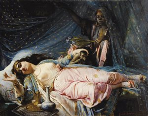Prinsessan Zainab Nazli Khanum (1853-1913) - Målning av Elisabeth Jerichau Baumann (Jerichau-Baumann) (1819-1881)
