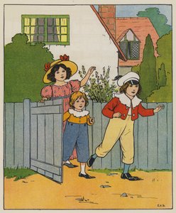 Lördag, helgdag (färg litho)