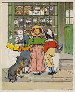 Lördag, Shopping Time (färg litho)