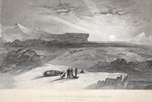 Se ut från Cape George Russell, illustration från "The second Grinnell Expedition in Search of Sir John Franklin...", 1856