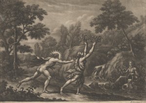 Apollo och Daphne av Elisha Kirkall