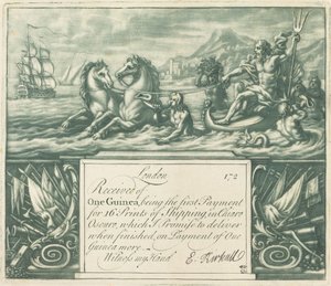 Prenumerationskvitto, 1720-tal.