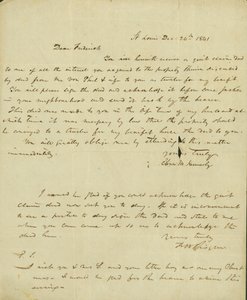 Letter to Frederick Saugrain from Eliza Kennerly, December 24, 1841 av Eliza Kennerly
