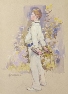 Alec in Whites (akvarell på papper) av Elizabeth Adela Stanhope Forbes