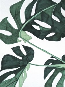 Abstrakt grön Monstera av Elizabeth C