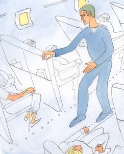 En person som alltid är orolig för sitt själstillstånd och över sannolikheten att komma till himlen är som en man på semester som laddar runt flygplanet och frågar oroligt om vädret och av Elizabeth Wang