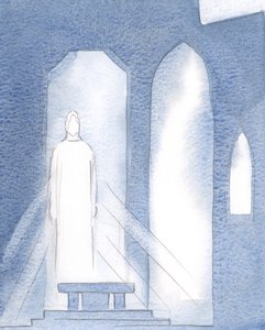 Alla goda ting och alla gåvor och kunskap i bön kommer till oss genom Kristus, 2000 (w/c på papper) av Elizabeth Wang