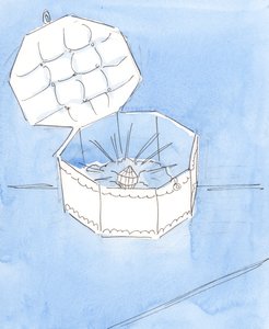 Som en vacker juvel vilar i ett värdigt juvelfodral, så bör det heliga sakramentet placeras i en värdig miljö, hedrad av det bästa av allt, 2004 (w/c på papper) av Elizabeth Wang