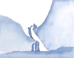 Genom tro på Kristus, fritt given till oss, leds vi att gå i förbön för andra och hjälpa dem i deras svårigheter, 2000 (w/c på papper) av Elizabeth Wang