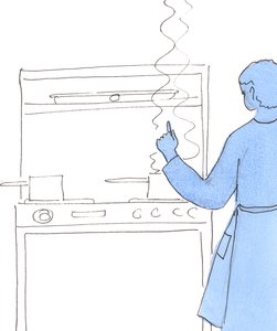 Chris ser och beundrar alla bra små saker vi gör av kärlek till honom, såväl som våra prövningar och svårigheter, när vi agerar i välgörenhet för att hjälpa andra människor., 2004 (w/c på papper) av Elizabeth Wang