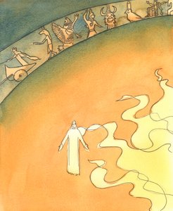 Kristus är verkligen Gud och människan, 2003 (w/c på papper) av Elizabeth Wang