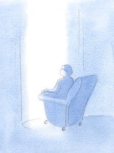 Kristus ledde plötsligt min själ in i den allra heligaste treenighetens liv, en plats för nåd och säkerhet, 2000 (w/c på papper) av Elizabeth Wang