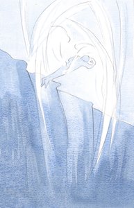 Kristus sänder sina änglar för att rädda själar från mörkret och föra dem närmare hans ljus., 2001 (w/c på papper) av Elizabeth Wang