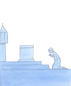 Kristus sa till mig: "Genom vördnad går du in i Mysteriet, 2004 (w/c på papper)