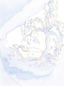 Kristi närvaro i själen är som en blommande gren av färsk blomma, 2000 (w/c på papper) av Elizabeth Wang