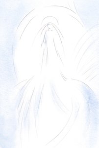 Han visade mig en glimt av sin kära, heliga moders storslagenhet och härlighet, 2000 (w/c på papper) av Elizabeth Wang