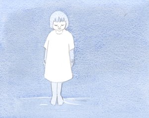 Han visade mig hur jag är som ett barn i en doprock, efter sorg och förlåtelse, bot och gottgörelse., 2000 (w/c på papper) av Elizabeth Wang