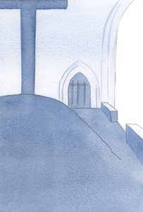 Hjärtesorg, förnedring och hjälplöshet var det värsta av Kristi lidanden; hur få bär sådana lidanden för hans skull., 2001 (w/c på papper) av Elizabeth Wang
