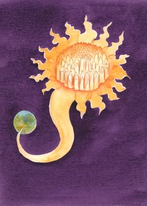 Himlen är som ett ljust Hem långt över jordens mörker; ett upphöjt tillstånd; en gratis gåva som vi inte är värda, 2003 (w/c på papper) av Elizabeth Wang