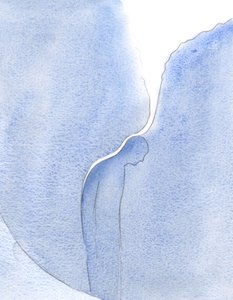 Hur förunderligt sänder vår välsignade frus bön ner en lysande ström av nåd, som en lugnande balsam, över en väntande själ i skärselden., 2001 (w/c på papper) av Elizabeth Wang