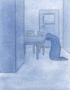 Jag minns att jag behövde mod och viljan att välja det som var rätt, 2000 (w/c på papper) av Elizabeth Wang